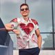 thumbnail image 4 of Fotbe Textured Heart Abstract Art Camiseta Polo de Golf para Hombre con Estampado – Camisa Deportiva Transpirable con Cuello Abotonado-X-Large, 4 of 6
