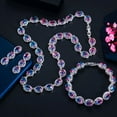 thumbnail image 7 of Awesome Mystic Fire Rainbow CZ Necklace Earrings Bracelet Set Pageant Jewelry, 7 of 7