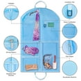 thumbnail image 5 of Kendall Country Dance Garment Bag Costume Organizer for Dancers, Beauty Pageants, Sports, Gymnasts, Figure Skaters, Travel and more - Sky Blue 40 inch Long, 5 of 6