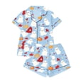 thumbnail image 3 of RMGVDSD Women's Halloween Pajama Sets Cute Print Pajamas Shorts Set, 2 Piece Button Down Loungewear, Short Sleeve Sleepwear Nightwear Relaxed Fit Home Clothes, 3 of 3
