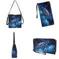 thumbnail image 4 of ZUXONGSY Turtle Lotus Galaxy Print Shoulder Bag with Leather Wallet for Women Lightweight Leather Crossbody Handbag with Wrist Wallet Large Bucket Crossbody Bag Set for Working, 4 of 4