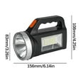 thumbnail image 3 of Uuiauoio Solar Rechargeable LED Spotlight Searchlights, Handheld LED Searchlight, Multi-Functional Portable Lamp Camping Lantern Flashlight, Household Flashlight Outdoor Bright, 3 of 9