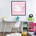 thumbnail image 3 of Stupell Industries Glam Pink Bow Swan Black Framed Giclee Art, 24 x 24, by Corinne Haig, 3 of 8
