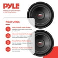 thumbnail image 3 of Pyle PLPW10D 10" 2000W Car Subwoofer Audio Power Subs Woofers DVC 4 Ohm, 2 Pack, 3 of 8