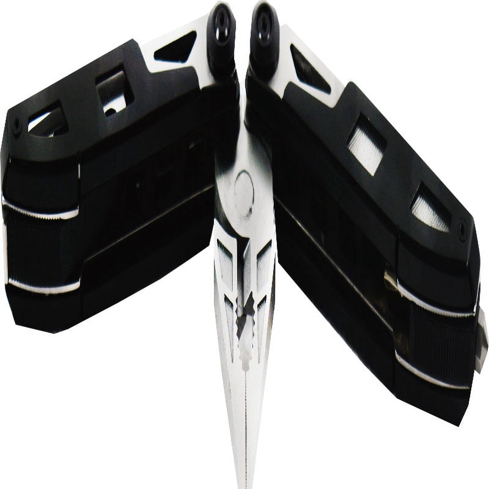 TECHTONGDA Portable Multifunctional Outdoor Tool Pliers Tongs Forceps Multi-tool Pliers For Camping Hiking Black 420 Stainless Steel