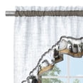 thumbnail image 3 of Achim Jade Printed Tier and Swag Window Curtain Set - 57" x 36", Charcoal Gray, 3 of 5