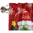 thumbnail image 5 of Red Christmas Kitchen Curtains and Valances Set, Rod Pocket Curtains Tier Farmhouse Window Curtains 36 Inch Length, Winter Xmas Gnomes White Snowflake Ball 3 Piece Kitchen Curtains Set, 5 of 6