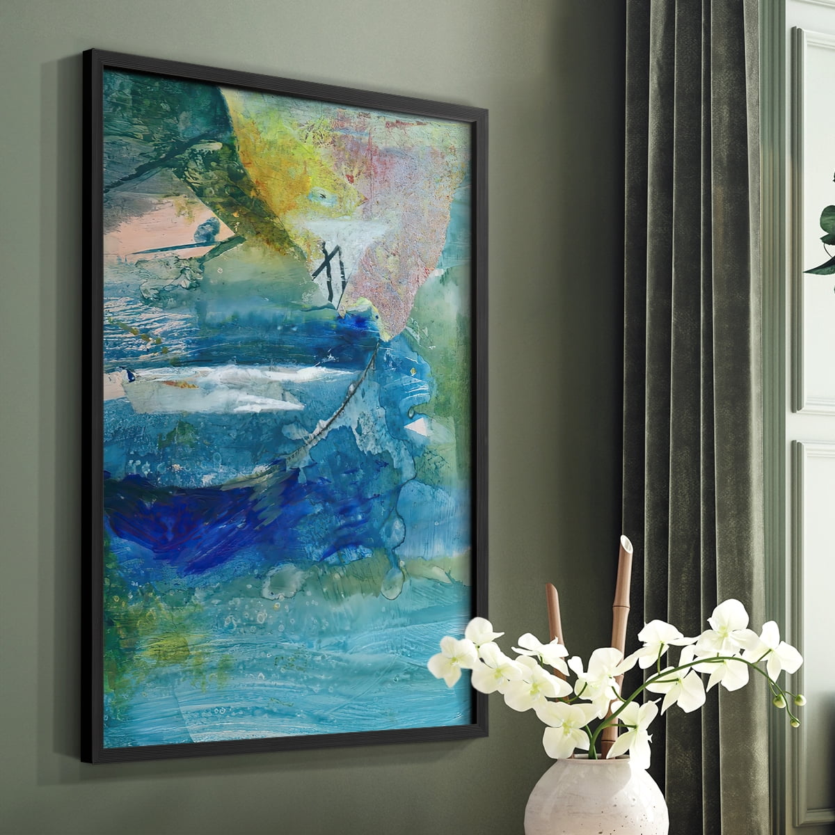 Spring Winds VII in Black Solid Wood 8 x 10 Framed Print