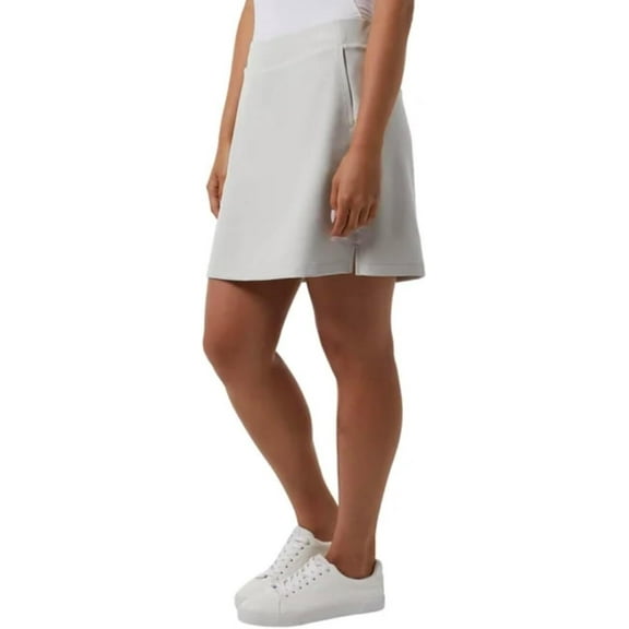 32 Degrees Cool Women's Soft 4-Way Stretch Comfort Skort, Light Gray, Size S