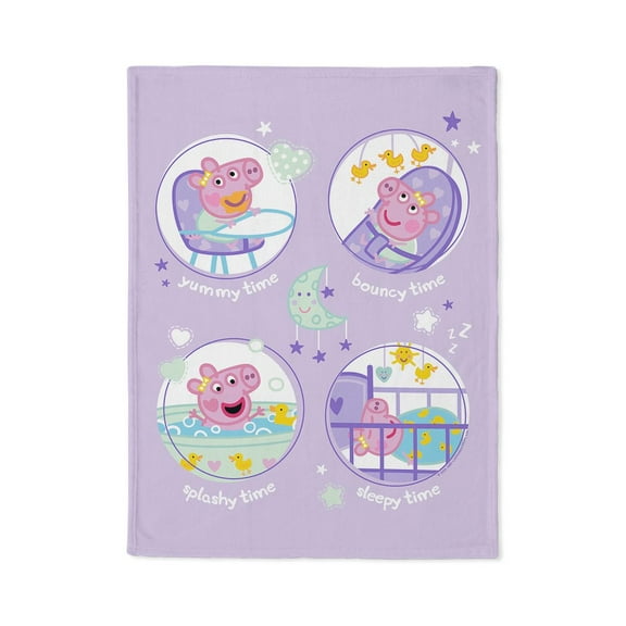CafePress - Peppa Pig: Morning To Evening - Soft Fleece Throw Stadium Blanket, 30"x40"