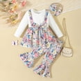 thumbnail image 2 of HCNTES Baby Girl Clothes Fall Winter Girl's Long Set Graphic Tees T Shirt Shorts Two Piece Outfits Vacation Clothes, 2 of 9
