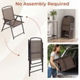 thumbnail image 4 of TLSUNNY Patio Dining Set of 5, 4 Folding Chairs and Round Metal Table W/ Umbrella Hole Outdoor Dining Furniture for Bistro, Garden, Backyard, Deck (Umbralla Not Included), 4 of 11