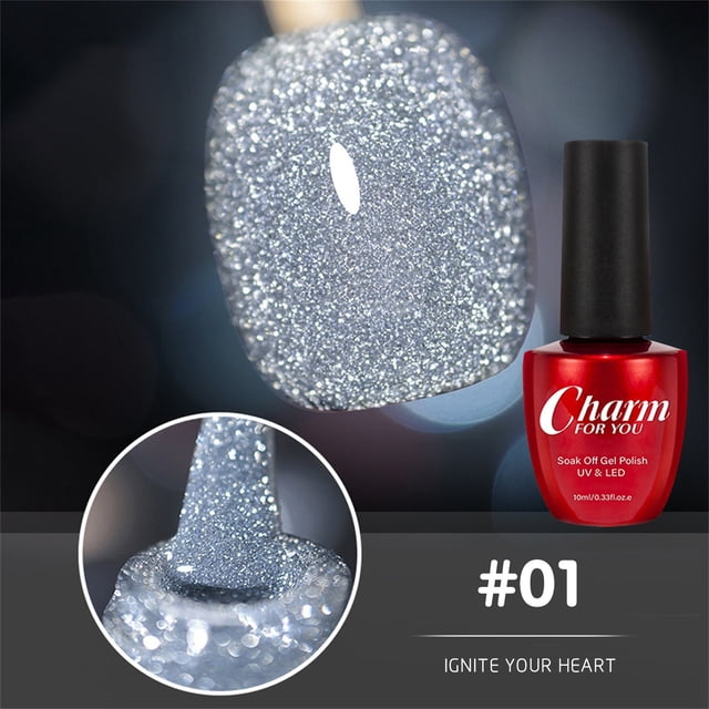 Esmalte de uñas, regalos para mujeres Blinking Diamond Bengdi Pegamento para esmalte de uñas Pegamento de fototerapia de uñas brillante 10 ml Manicura A
