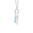 thumbnail image 2 of Angara Natural Aquamarine Infinity Pendant Necklace for Women in 14K White Gold - March Birthstone Jewelry | Aquamarine Heart Pendant Necklace, 2 of 9