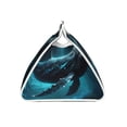 thumbnail image 3 of Lsque Vintage Blue Pattern Whale Printed Long Tissue Box Cover Holder, Facial Paper Organizer Dispenser,Triangle with Bottom Belt, PVC Leather Decorative Organizer, 3 of 9