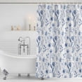 thumbnail image 4 of Elegant Blue Flowers Waterproof Fabric Shower Curtain,Spring Floral Botanical Summer Waterproof Fabric Shower Curtain for Bathroom Curtains Bathtubs Shower Curtains with 12 Hooks Extra Long 72x96, 4 of 8