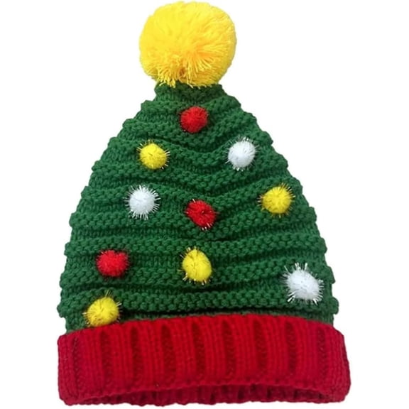 Christmas Knitted Beanie Xmas Santa Hats Elf Hat Winter Warmer Crochet Cap for Women Men