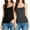 BLACK/CHARCOAL GREY, variant on Women Cami Built-in Shelf Bra Adjstable Strap Camisole Tank Top (Junior Sizes)
