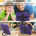 thumbnail image 2 of XYX Kids Case for Samsung Galaxy Tab A9+/A9 Plus Case 11 inch with Shoulder Strap, Shockproof Handle Kickstand (2023, SM-X210/X216/X218), Purple, 2 of 7