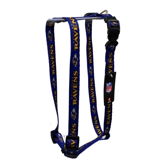Baltimore Football Ravens Extra Small XS 5/8 Inch Wide Adjustable Dog Harness 8" - 14"