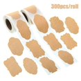 thumbnail image 2 of Pegatinas de papel Kraft, etiquetas en blanco para regalo de Navidad para tarro, vela, botella de vidrio, decoración artesanal para oficina, pegatinas de papelería de clasificación, 2 of 4