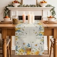 thumbnail image 2 of Table Runner 90 Inches Long for Kitchen Dining, Daisy Spring Floral Dresser Scarf Farmhouse, Dining Table Decorations for Wedding/Parties, Farmhouse Botanical Green Leaves 13 x 90 In, 2 of 8