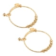 thumbnail image 4 of GOOHOCHY 2 pulseras para bebé: brazalete ajustable con cuentas y dijes - Pulseras/tobilleras para niños pequeños - Joyas bañadas en oro para bebés, niñas y niños, 4 of 8