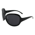 thumbnail image 3 of Women's Designer Sunglasses Oversized Wrap Around Butterfly Shield Black, Black, 3 of 4