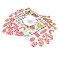 thumbnail image 2 of XMXT 6 Pcs PVC Woven Placemats, Childhood Cartoon Candy Stain Resistant Anti-Skid Place Mats for Dining Table, 12 x 18 inches, 2 of 6