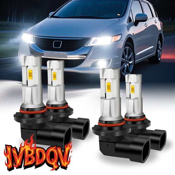 For Honda Odyssey 2005 2006 2007-2010 6000K White LED Headlight Bulbs High&Low Beam Combo Kit 4Pcs