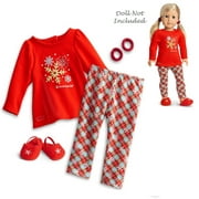 American Girl Doll Outfit Holiday Dreams Pajamas for 18" Dolls (Doll not Included)