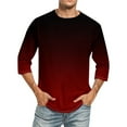 thumbnail image 1 of Birdeem Chemises pour Hommes Imprimé Col Rond Mode Décontractée Manches Courtes Blouses, 1 of 9