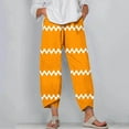 thumbnail image 4 of Pantalones de Mujer Traje Verano Cómodo de Moda Impreso Pantalones Recortados, Pantalones Elásticos Casuales, 4 of 5
