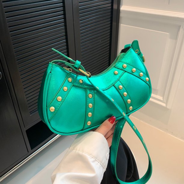 Bolsa De Hombro Bolsa Mujer Crossbody Casual Messenger Verano Remaches Diseño Tote Monedero Verde Ndcxsfigh Para Estrenar