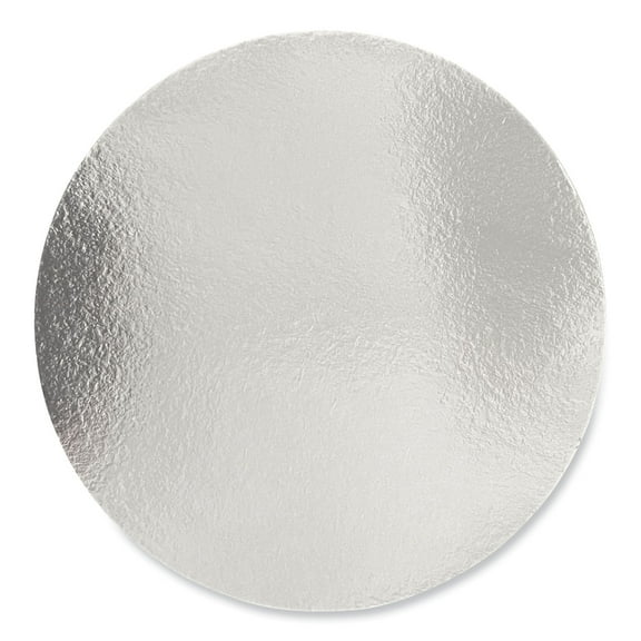 Round Aluminum To-Go Container Lids, Flat Lid, 9", Silver, Paper, 500/carton | Bundle of 5 Cartons