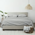 thumbnail image 3 of Noble Linens 3 Piece Pattern Microfiber Bed Sheets Set, Gray Quadrafoil, Twin, 3 of 12