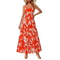 thumbnail image 1 of Vestido PRETTYGARDEN Maxi Floral Sin Mangas con Fruncido XL, 1 of 9