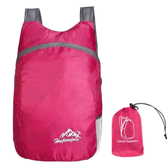 Backpack, Lightweight Travel Backpack, Foldable Daypack, Polyester Outdoor Bag, Compact Wallet Size, Ergonomic Design, Breathable Mesh Straps, Multi Purpose Hiking Pack