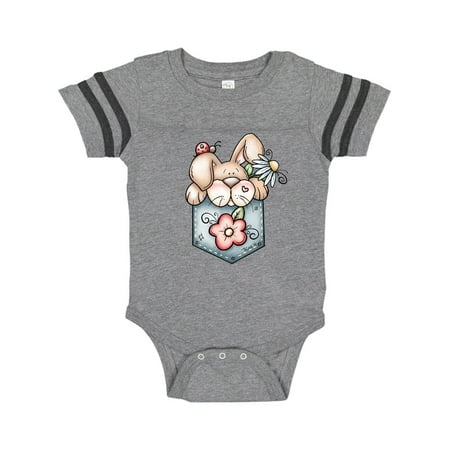 

Inktastic Jean Pocket Bunny Rabbit Gift Baby Boy Bodysuit