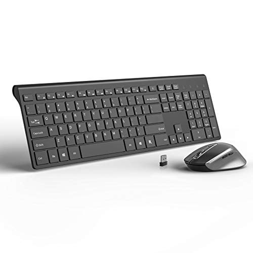 JOYACCESS USB 2.4G Slim Keyboard and Mouse with Numeric Keypad,Ergonomic,Less noise,Reliable Connection,Adjustable DPI for Windows Desktop Surface Smart T Portable Wireless Keyboard Mouse Laptop
