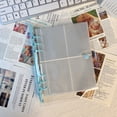 thumbnail image 1 of Cuaderno de tarjetas de hojas sueltas A5, bolsa antideslizante con núcleo interior transparente de 4 celdas, bolsa de plástico PP para tarjetas de presentación, bolsa para almacenamiento de, 1 of 4
