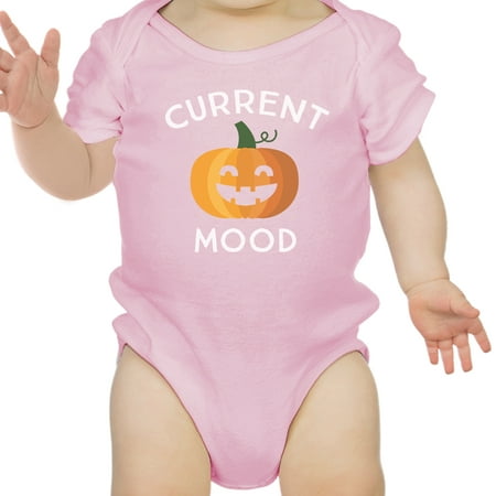 Pumpkin Current Mood Pink Bodysuit Halloween Costume First Halloween