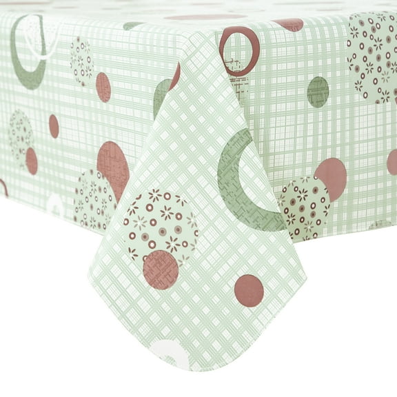 RAY STAR Checkered Tablecloth 60x84 inch Flannel Backing 100% Waterproof & Heavy Plastic Table Cover for Dining, Party, Farmhouse Dec.