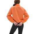 thumbnail image 4 of PUWEI Women's Sherpa Fleece Cropped Jacket Fuzzy Warm Coat Button Down Outwear with Pockets, 4 of 7