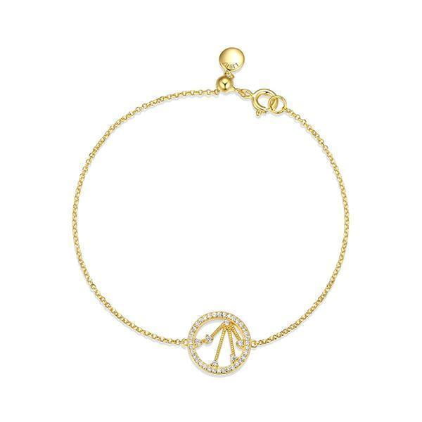 Diamondlite Cubic Zirconia Zodiac collection "Libra" constellation - Gold