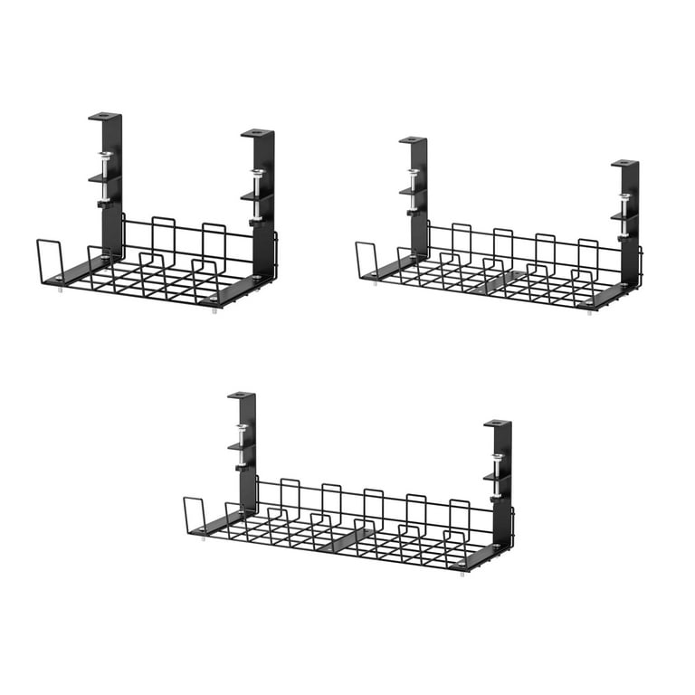 32 in. Wire Tray Desk Cable Organizer, Black NNGSR83 - The Home Depot