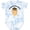Tie Dye Blue, variant on Grandma's Little Honey Bee Boys or Girls Baby Bodysuit