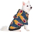 thumbnail image 2 of Fotbe Burning Rugby Balls Sudadera con Estampado para Perros Pequeños – Suéter con Capucha para Mascotas, Tela Suave de Forro Polar con Bolsillo-XX-Large, 2 of 7