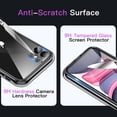 thumbnail image 6 of JETech 3 in 1 Case for iPhone 11 6.1-Inch, with 2-Pack Screen Protector and 2-Pack Camera Lens Protector, Full Coverage Tempered Glass Film, Shockproof Bumper Phone Cover (Black), 6 of 7