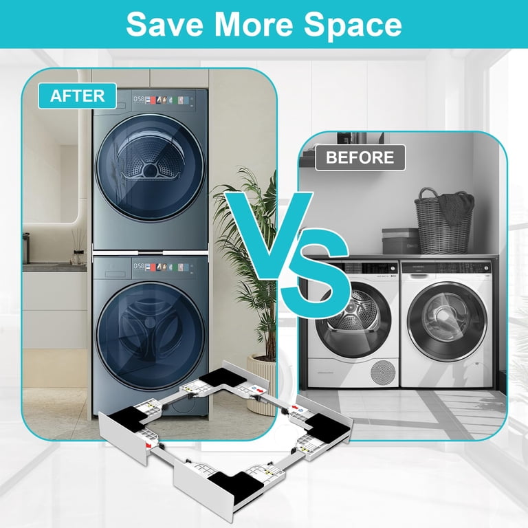 Washer Box Stack Arrangement Rough In Space Saving Washer Dryer Stack JHCHU Washer Dryer Stacking Kit ...